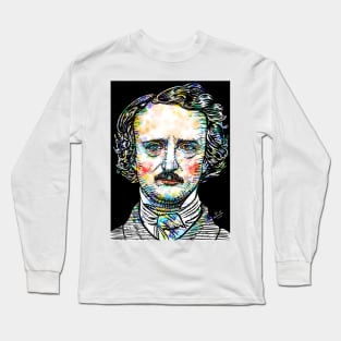 EDGAR ALLAN POE watercolor and ink portrait Long Sleeve T-Shirt